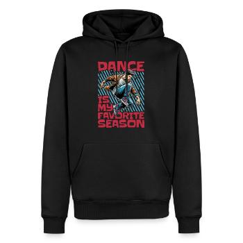 Professeur de danse La danse est ma saison préférée de danse - Sweat à capuche Premium bio Homme - noir - Devant - Nico (187cm)