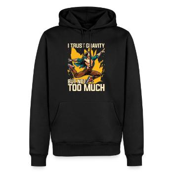 Acro Dance I Trust Gravity Loves Acrobatic Dancing - Männer Premium Bio Hoodie - Schwarz - Vorne - Nico (187cm)