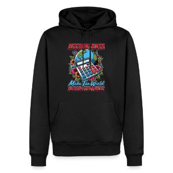 Les comptables comptables font la feuille de calcul du monde - Sweat à capuche Premium bio Homme - noir - Devant - Nico (187cm)