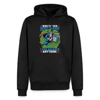 Accounting What's Your Superpower Spreadsheet - Männer Premium Bio Hoodie - Schwarz - Vorne - Nico (187cm)