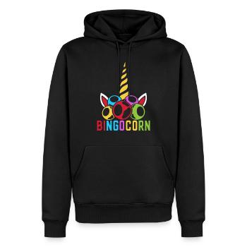 Jeu de bingo Bingocorn Bingo - Sweat à capuche Premium bio Homme - noir - Devant - Nico (187cm)