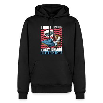 Course automobile Je ne ronfle pas, j’aime juste les voitures de sport - Sweat à capuche Premium bio Homme - noir - Devant - Nico (187cm)