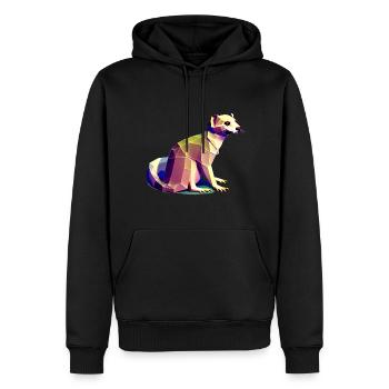 Polygon Frettchen - Männer Premium Bio Hoodie - Schwarz - Vorne - Nico (187cm)