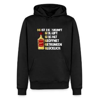5G ist die Zukunft Tequila - Männer Premium Bio Hoodie - Schwarz - Vorne - Nico (187cm)