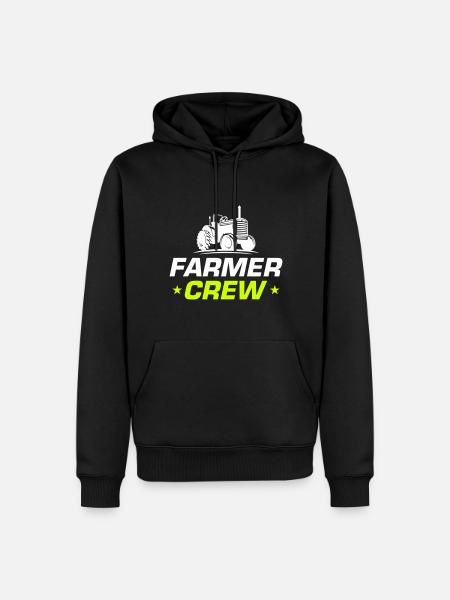 Tracteur Bauer Farmer Crew - Sweat à capuche Premium bio Homme - noir