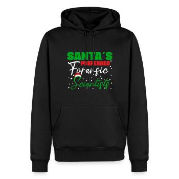 Santa's Preferred Forensic Scientist Gift Idea - Men’s Premium Organic Hoodie - black - Front - Nico (187cm)