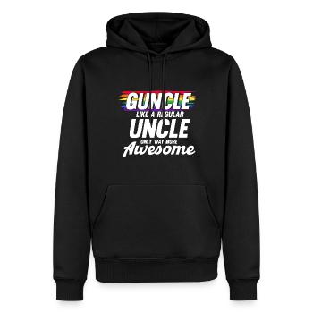Guncle LGBTQ Schwuler Onkel Geschenk - Männer Premium Bio Hoodie - Schwarz - Vorne - Nico (187cm)