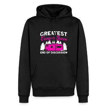 Camping camping en plein air Camping Camping - Sweat à capuche Premium bio Homme - noir - Devant - Nico (187cm)