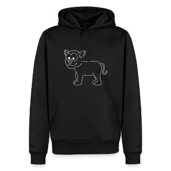 Panther Comic Animal - Sweat à capuche Premium bio Homme - noir - Devant - Nico (187cm)