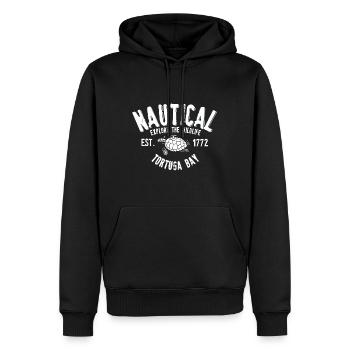 Nautical Tortuga bay - Sweat à capuche Premium bio Homme - noir - Devant - Nico (187cm)
