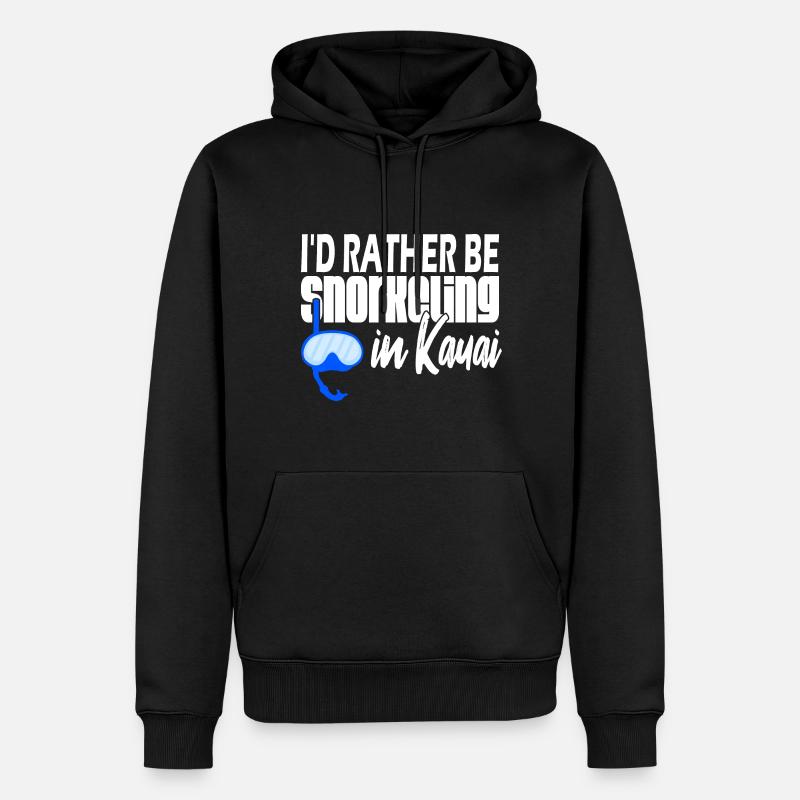 Kauai Plongée en apnée - Sweat à capuche Premium bio Homme - noir