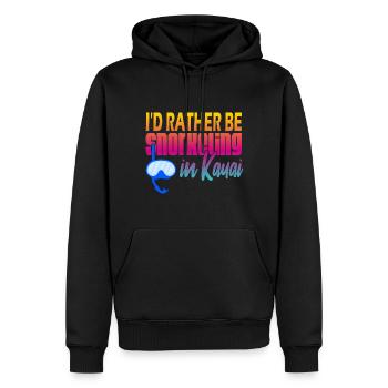 Kauai Plongée en apnée - Sweat à capuche Premium bio Homme - noir - Devant - Nico (187cm)