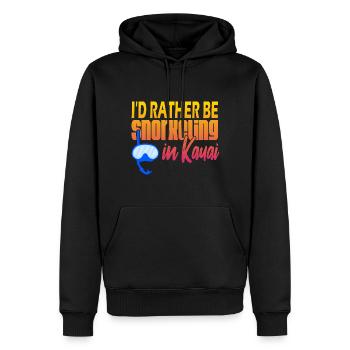 Kauai Plongée en apnée - Sweat à capuche Premium bio Homme - noir - Devant - Nico (187cm)