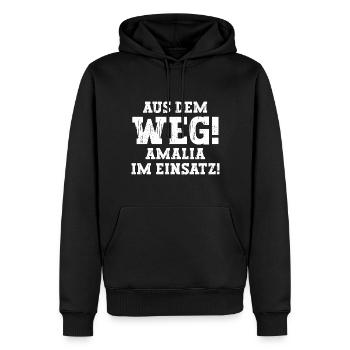 Amalia Lustiger Spruch Vorname Name Amalia - Männer Premium Bio Hoodie - Schwarz - Vorne - Nico (187cm)