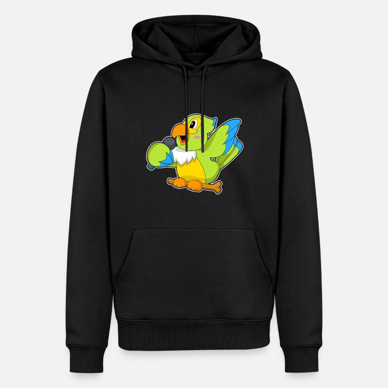 Parrot Singer Microphone - Sweat à capuche Premium bio Homme - noir
