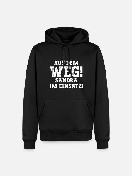 Sandra Lustiger Spruch Vorname Name Sandra - Männer Premium Bio Hoodie - Schwarz