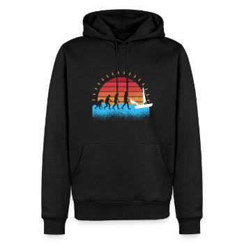 Evolution Segelboot Segler Segeln - Männer Premium Bio Hoodie - Schwarz - Vorne - Nico (187cm)