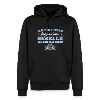Maurer Handwerk Legendärer Geselle - Männer Premium Bio Hoodie - Schwarz - Vorne - Nico (187cm)