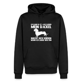 Hund Dackel - Männer Premium Bio Hoodie - Schwarz - Vorne - Nico (187cm)