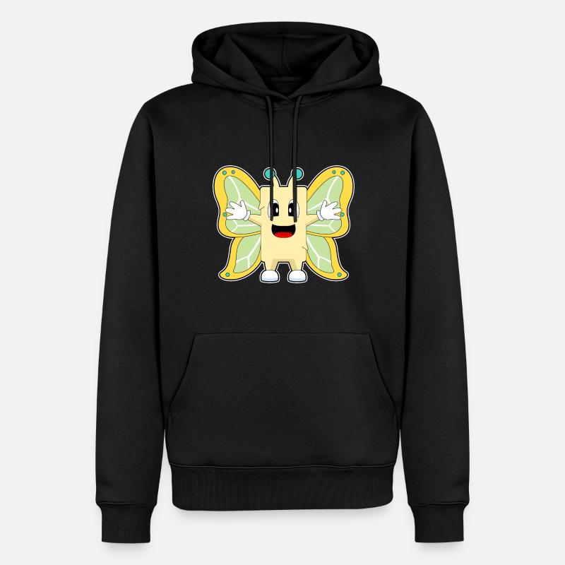 Beurre de papillon - Sweat à capuche Premium bio Homme - noir