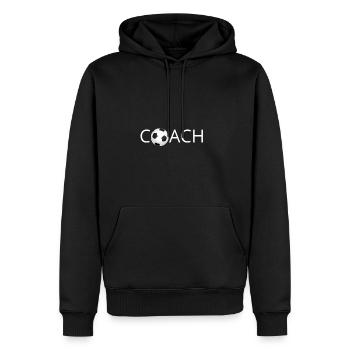 Coach Fußball Trainer - Männer Premium Bio Hoodie - Schwarz - Vorne - Nico (187cm)