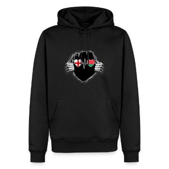 England und Belarus Belarusisch Fahne Flaggen - Männer Premium Bio Hoodie - Schwarz - Vorne - Nico (187cm)