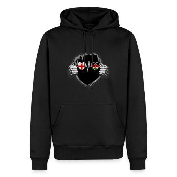 England und Kenia Kenianische Fahne Flaggen - Männer Premium Bio Hoodie - Schwarz - Vorne - Nico (187cm)
