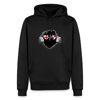 England und Panama Panamaische Fahne Flaggen - Männer Premium Bio Hoodie - Schwarz - Vorne - Nico (187cm)