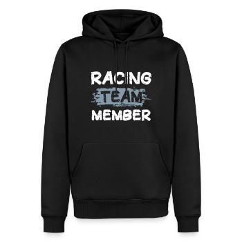 Racing Team - Männer Premium Bio Hoodie - Schwarz - Vorne - Nico (187cm)