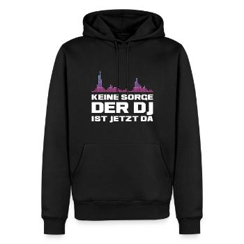 Keine Sorge Der DJ ist da Musikmixer Dj Geschenk - Männer Premium Bio Hoodie - Schwarz - Vorne - Nico (187cm)