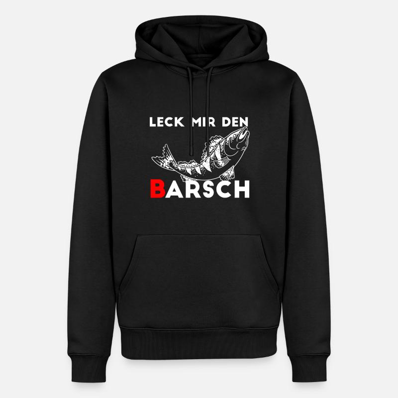 Leck mir den Barsch. - Männer Premium Bio Hoodie - Schwarz