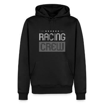 Équipage de course - Sweat à capuche Premium bio Homme - noir - Devant - Nico (187cm)