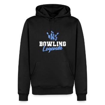 Bowling Legende Bowler Geschenk - Männer Premium Bio Hoodie - Schwarz - Vorne - Nico (187cm)