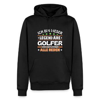 Ich bin dieser legendäre Golfer - Männer Premium Bio Hoodie - Schwarz - Vorne - Nico (187cm)