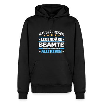 Ich bin dieser legendäre Beamte - Männer Premium Bio Hoodie - Schwarz - Vorne - Nico (187cm)