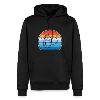 Retro Billard Snooker Pool Billard - Männer Premium Bio Hoodie - Schwarz - Vorne - Nico (187cm)