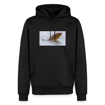 carp - Men’s Premium Organic Hoodie - black - Front - Nico (187cm)