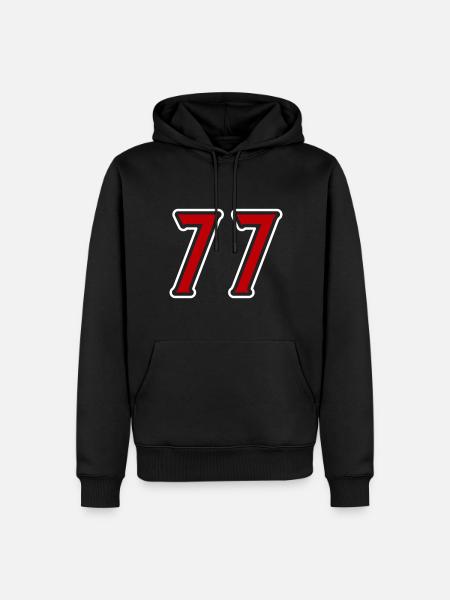 77 Number Symbol - Men’s Premium Organic Hoodie - black