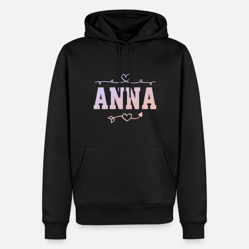 Anna - Männer Premium Bio Hoodie - Schwarz