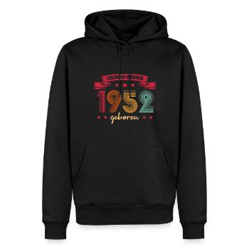 1952 Jahrgang 70. Geburtstag Geschenk - Männer Premium Bio Hoodie - Schwarz - Vorne - Nico (187cm)