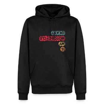 Gibt Wichtigeres Bobber Motorradfahrer Motorrad - Männer Premium Bio Hoodie - Schwarz - Vorne - Nico (187cm)