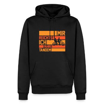 Fahrrad Radfahrer Tandem - Männer Premium Bio Hoodie - Schwarz - Vorne - Nico (187cm)