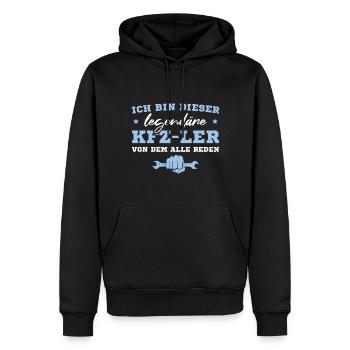 Kfz Mechaniker Schrauber Legendärer Kfzler - Männer Premium Bio Hoodie - Schwarz - Vorne - Nico (187cm)