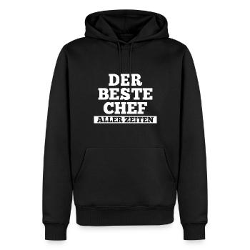 Arbeit Kollegen Büro Teamleiter Führungskraft Chef - Männer Premium Bio Hoodie - Schwarz - Vorne - Nico (187cm)