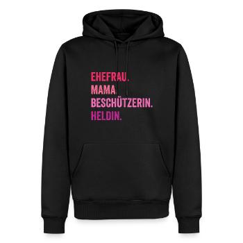 Ehefrau Mutter Mama - Männer Premium Bio Hoodie - Schwarz - Vorne - Nico (187cm)