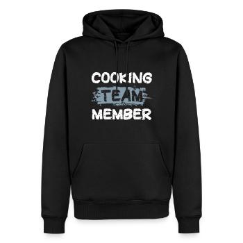 Cooking Team - Männer Premium Bio Hoodie - Schwarz - Vorne - Nico (187cm)
