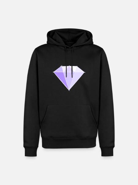 Gemstones: Diamond Drawing. Jewel symbol. - Men’s Premium Organic Hoodie - black