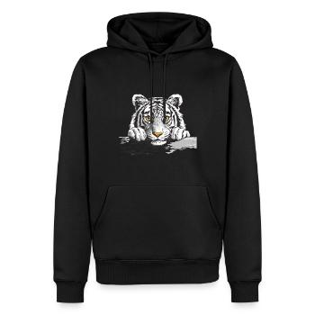 Tiger - Männer Premium Bio Hoodie - Schwarz - Vorne - Nico (187cm)