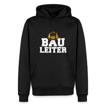 Bauherr Bauleiter Geschenk zum Richtfest - Männer Premium Bio Hoodie - Schwarz - Vorne - Nico (187cm)
