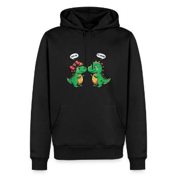 Dinosaure Trex Love In Love Bras Courts - Sweat à capuche Premium bio Homme - noir - Devant - Nico (187cm)
